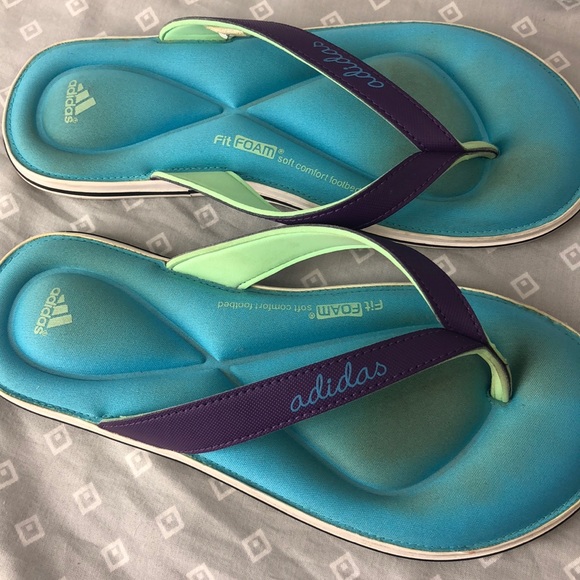 adidas soft foam flip flops